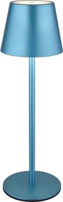 Globo 58488BL-LED Lampă de masă VANNIE, reîncărcabilă, cu control tactil și reglare a luminozității, pentru exterior 3W/5V IP54 1800mAh albastră