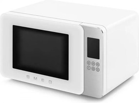 Cuptor cu microunde cu gratar 4in1 SMEG Collezione MOC01WHMEU, 1900 W, 29 l, 18 programe, Inchidere lina, Semnal sonor, Ecran LCD, Alb mat