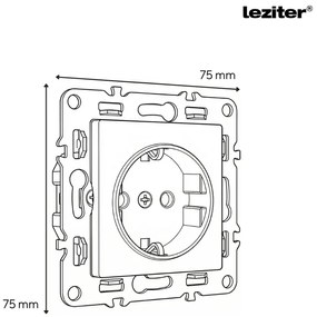 Priză cu împământare Nova 16A 250V cu cadru alb