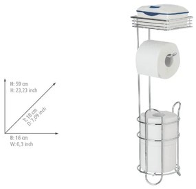 Suport pentru hârtie igienică argintiu din oțel cromat – Wenko