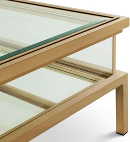 Masuta de cafea LUX, Alama Periata, Harvey rectangular