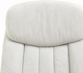 Vinsetto Scaun de birou cu funcție de masaj și încălzire, ergonomic, 66x67x110-118cm, Alb crem | Aosom Romania