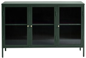 Vitrină din metal Unique Furniture Bronco, înălțime 85 cm, verde