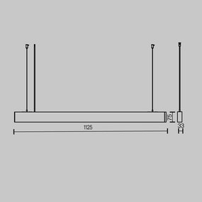 Lustra LED ajustabila design liniar tehnic BASIS alb