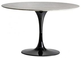 Masa rotunda design vintage Sankt negru/alb, 120cm 28458 VH
