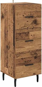 vidaXL Bufet cu sertar Lemn vechi 34 x 34.5 x 90 cm Lemn compozit