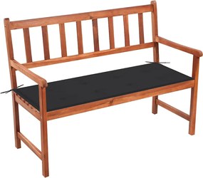 vidaXL Bancă de grădină cu pernă, 120 cm, lemn masiv de acacia