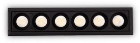 Spot dreptunghiular / Proiector LED incastrabil design slim Lika 10w 3000k negru