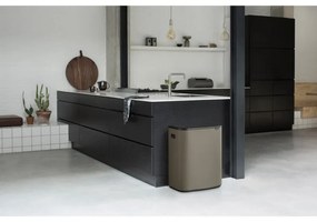 Cos pentru gunoi Brabantia Bo Touch 1001276, 60 L, Deschidere lina si silentioasa, Deschidere mare, Bronz