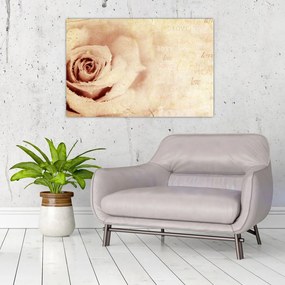 Tablou - floare de trandafir pentru îndrăgostiți (90x60 cm)