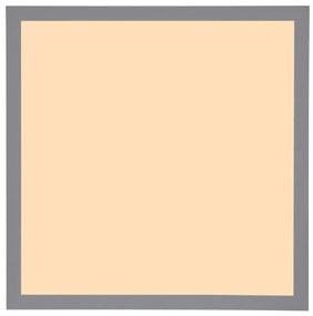 Plafoniera LED aluminiu argintiu, MDF gri DORO 30x30cm