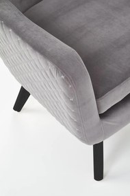 Fotoliu tapitat Marvel Velvet gri – H103 cm