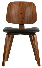 Scaun de dining negru-natural Classic – vtwonen