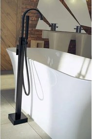 Baterie cada montaj pe pardoseala Besco Modern II Negru mat