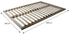 Suport pentru saltea pliabil, 160x200, BASIC FLEX FRONT