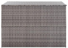 46467 vidaXL Ladă de depozitare de grădină, gri, 150x100x100 cm, poliratan