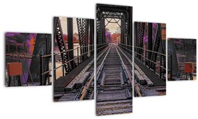 Tablou  cu pod de cale ferată (125x70 cm), în 40 de alte dimensiuni noi