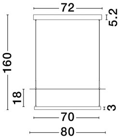 Lustra LED design modern DIONA 120x30cm, 3000K