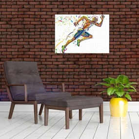 Tablou pe sticlă - Atlet (70x50 cm)