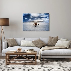 Tablou cu aeroplan cu motor (90x60 cm)