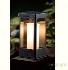 Stalp mic iluminat exterior din fier forjat, inaltime 36,5cm, AL 6828