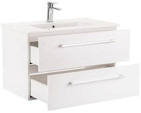 Dulap inferior Vario Clam 80 cu lavoar alb-alb