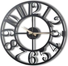 Ceas decorativ Circle, negru, metal, 50x50 cm
