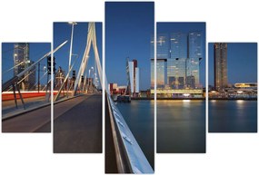 Tablou - Amurg în Rotterdam, Olanda (150x105 cm)