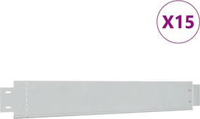 vidaXL Set gard gazon plăci flexibile 15 buc. 100x14 cm oțel zincat