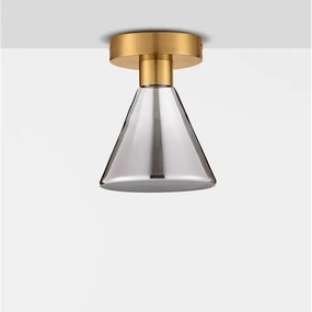 Plafoniera, Spot aplicat LED, Metal, Sticla, Fumuriu, Voi