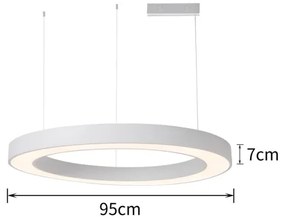 Lustră LED dimabilă Immax NEO 07214L PASTEL LED/68W/230V alb 95cm Tuya + telecomandă