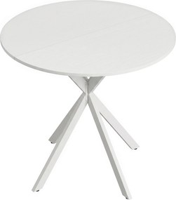 HOMCOM Masă Da Dining Rotund Stil Industrial Con Picioare în X Ø80x75 cm | Aosom Romania