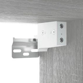 Dulap perete suspendat gri sonoma 34,5x34x90 cm lemn compozit 1, sonoma gri
