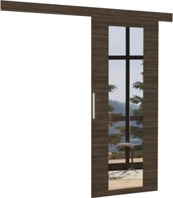 Usa glisanta cu oglinda, Brit, ADRK Furniture (Culoare: Alb, Latime: 86 cm)