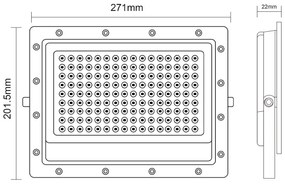Proiector LED de exterior LED/150W/230V 5000K IP65 gri