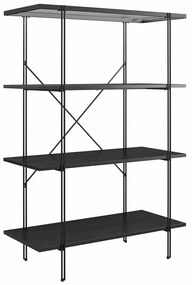 Bibliotecă neagră cu aspect de stejar 79x117 cm Wainwright - Queer Eye