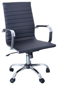 Scaun de birou ergonomic Milton, piele ecologica, negru