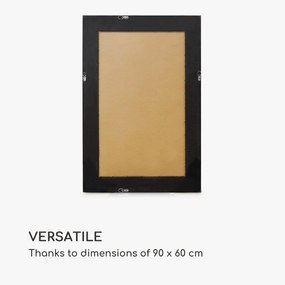 Manresa Oglindă de perete dreptunghiulară cu ramă din lemn 90 x 60 cm Vintage