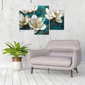 Tablou - Vitraliu cu magnolie (90x60 cm)
