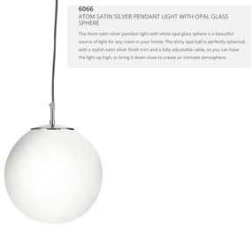 Lustra / Pendul design modern 25cm Atom silver / opal 6066 SRT