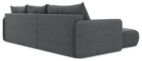 Colțar gri extensibil/cu spațiu de depozitare (cu colț pe partea stângă) Nanea – Makamii