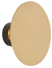 Lampă de perete inteligentă rotundă aurie incl. 2 Wifi g9 - Pulley