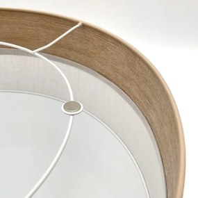 Plafonieră SIRJA WOOD 2xE27/15W/230V d. 45 cm alb/stejar