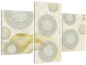 Tablou - Abstract, cercuri de marmură (90x60 cm)