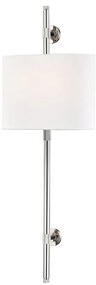 Aplica de perete design clasic BOWERY nichel lustruit, cu 2 surse de lumina