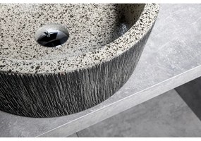 Chiuvetă gri închis rotundă din ceramică ø 41 cm Priori – Sapho