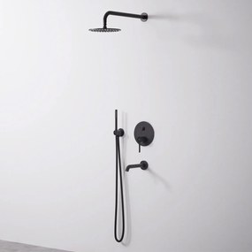 Set de duș și cada incastrabil Rea Lungo Black black + BOX