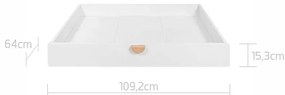 Sertar pentru pat Ratata alb 60x120 cm