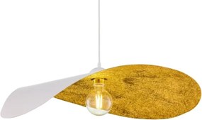 Lustră cu cablu LEAF 1xE27/15W/230V alb/auriu
