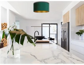 Duolla - Plafonieră ROLLER 1xE27/15W/230V d. 40 cm verde închis/aurie